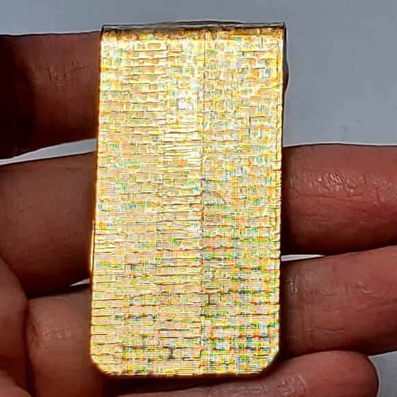 Gold Tone Money Clip 2" Vtg Minimalist Basic Simple - Picture 2 of 4